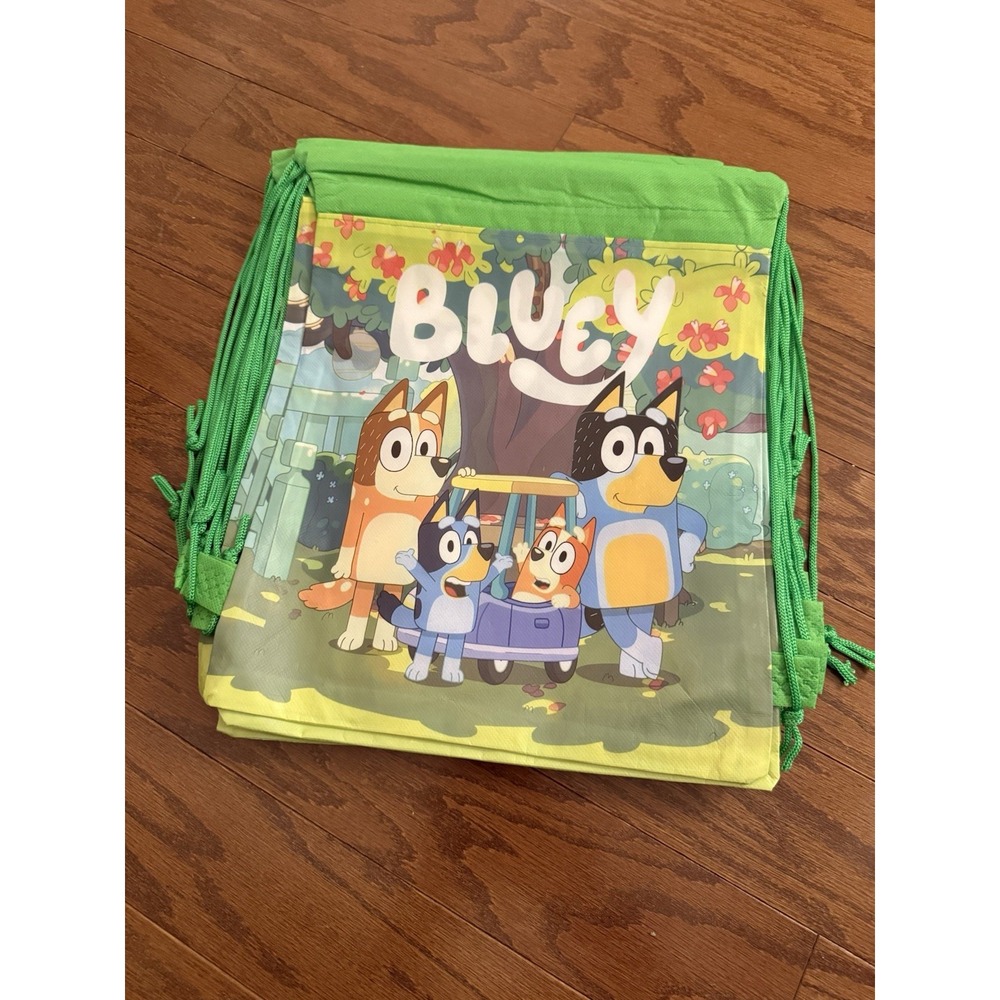 Lot of 12 Bluey Bingo Drawstring Cinch Sack Drawstring Bag Party Goody Bags NEW!
